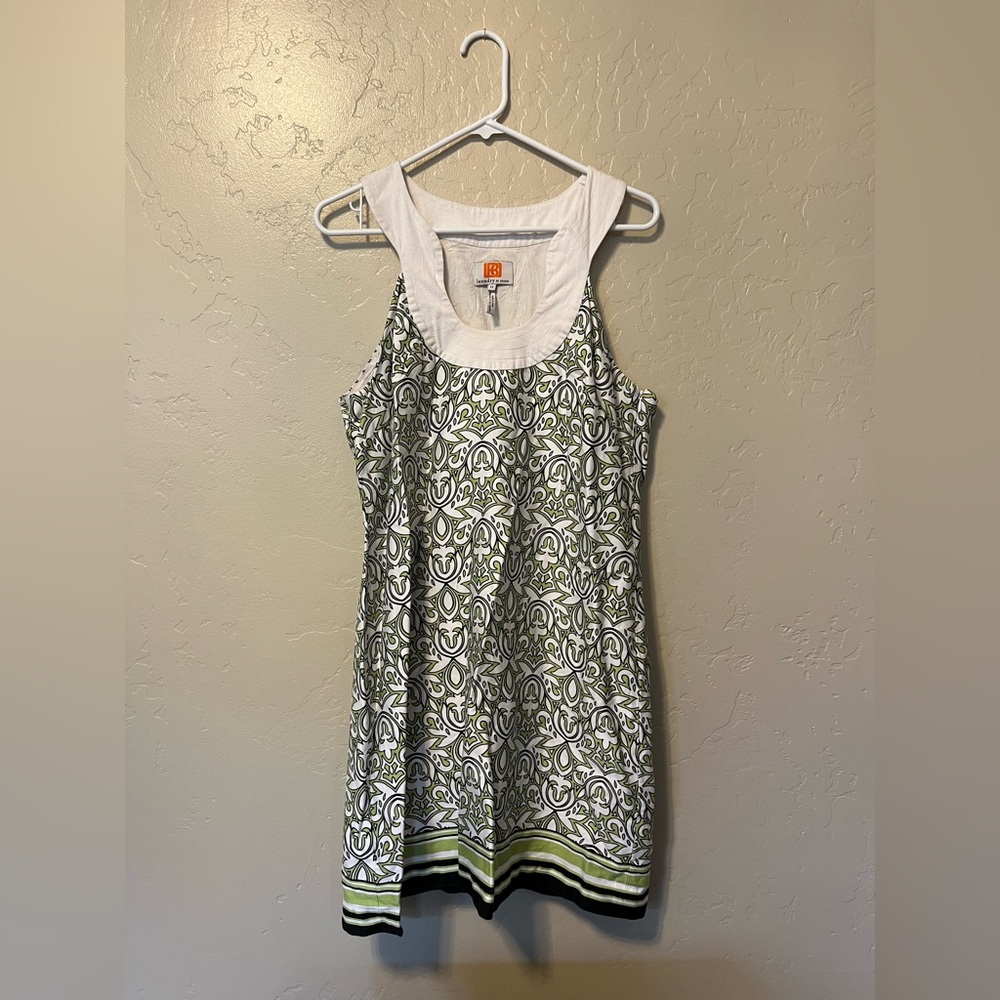 Laundry by Design Green and White Dress
